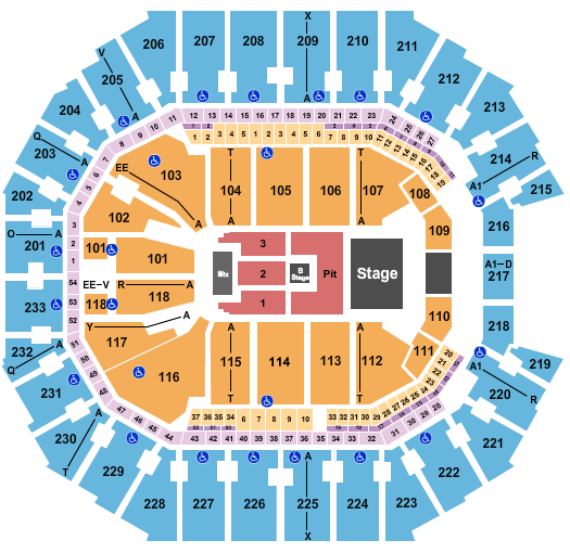 Spectrum Center Nine Inch Nails Seating Chart